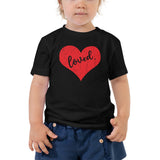 Loved Distressed Red, Toddler Short Sleeve Tee