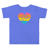 Be You Not Perfect, Retro Heart, Toddler Tee, Heather Blue