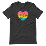Be You Not Perfect, Retro Heart, Unisex T-shirt, grey heather