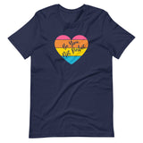 Be You Not Perfect, Retro Heart, Unisex T-shirt, navy