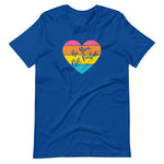 Be You Not Perfect, Retro Heart, Unisex T-shirt, blue