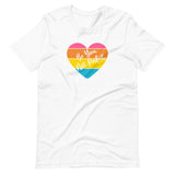 Be You Not Perfect, Retro Heart, Unisex T-shirt, white