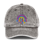 be the change, rainbow, vintage hat, grey