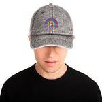 be the change, rainbow, vintage hat, grey
