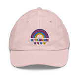 be the change, rainbow, kids hat, pink