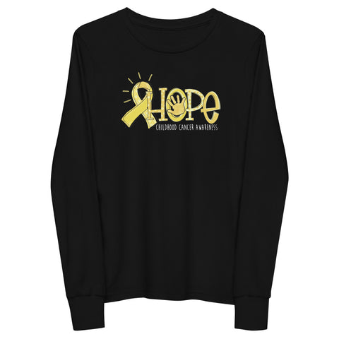 Hope, Childhood Cancer Awareness, Youth long sleeve tee