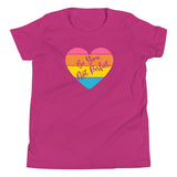 Be You Not Perfect, Retro Heart, Youth T-shirt, berry