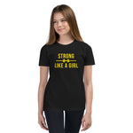 Strong Like a Girl, Youth Short Sleeve T-Shirt