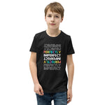 Perfectly Imperfect Multicolor, Youth Short Sleeve T-Shirt