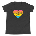 Be You Not Perfect, Retro Heart, Youth T-shirt, grey heather