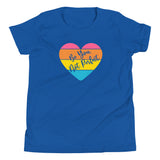 Be You Not Perfect, Retro Heart, Youth T-shirt, blue