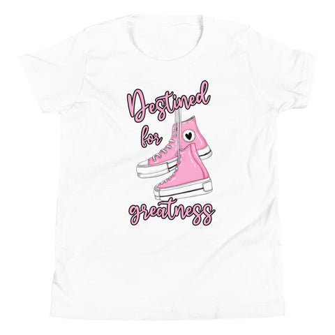 pink chucks, pink high tops, destined for greatness tshirt