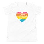 Be You Not Perfect, Retro Heart, Youth T-shirt, white