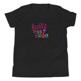 Hello Third Grade, Back To School Shirt, Black