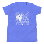 Fourth Grade, Doodle, Back To School, Shirt, Blue Heather