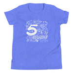 Fifth Grade, Doodle, Back To School, Shirt, Blue Heather