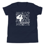 Fourth Grade, Doodle, Back To School, Shirt, Navy