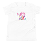 Hello First Grade, Back To School shirt, white